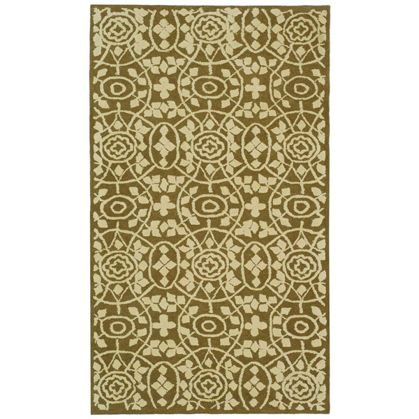 Martha Stewart Rugs Bloomery Geometric Handmade Looped/Hooked Cotton